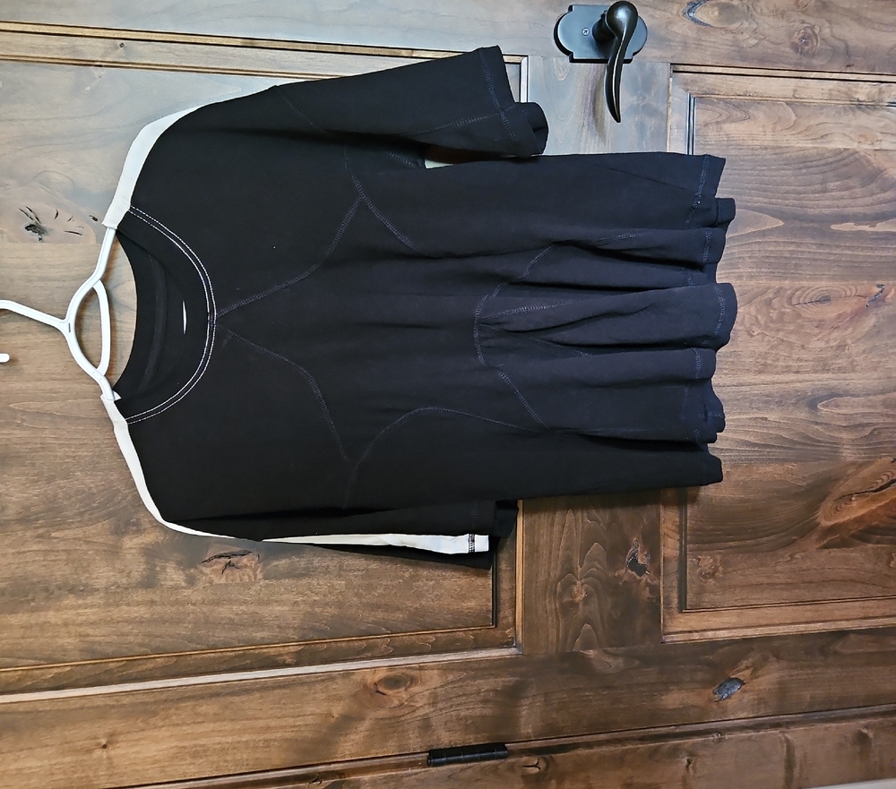 Free People Black Long Sleeve Top